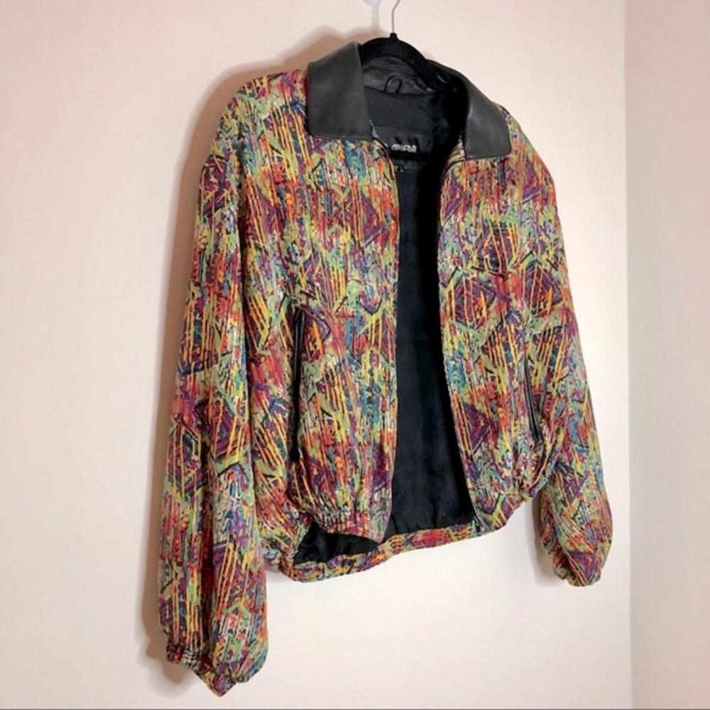Vintage Luis Alvear Pure Silk Bomber Jacket